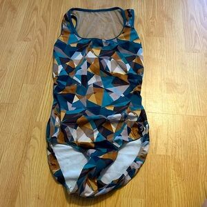 Teal/Orange eleve leotard